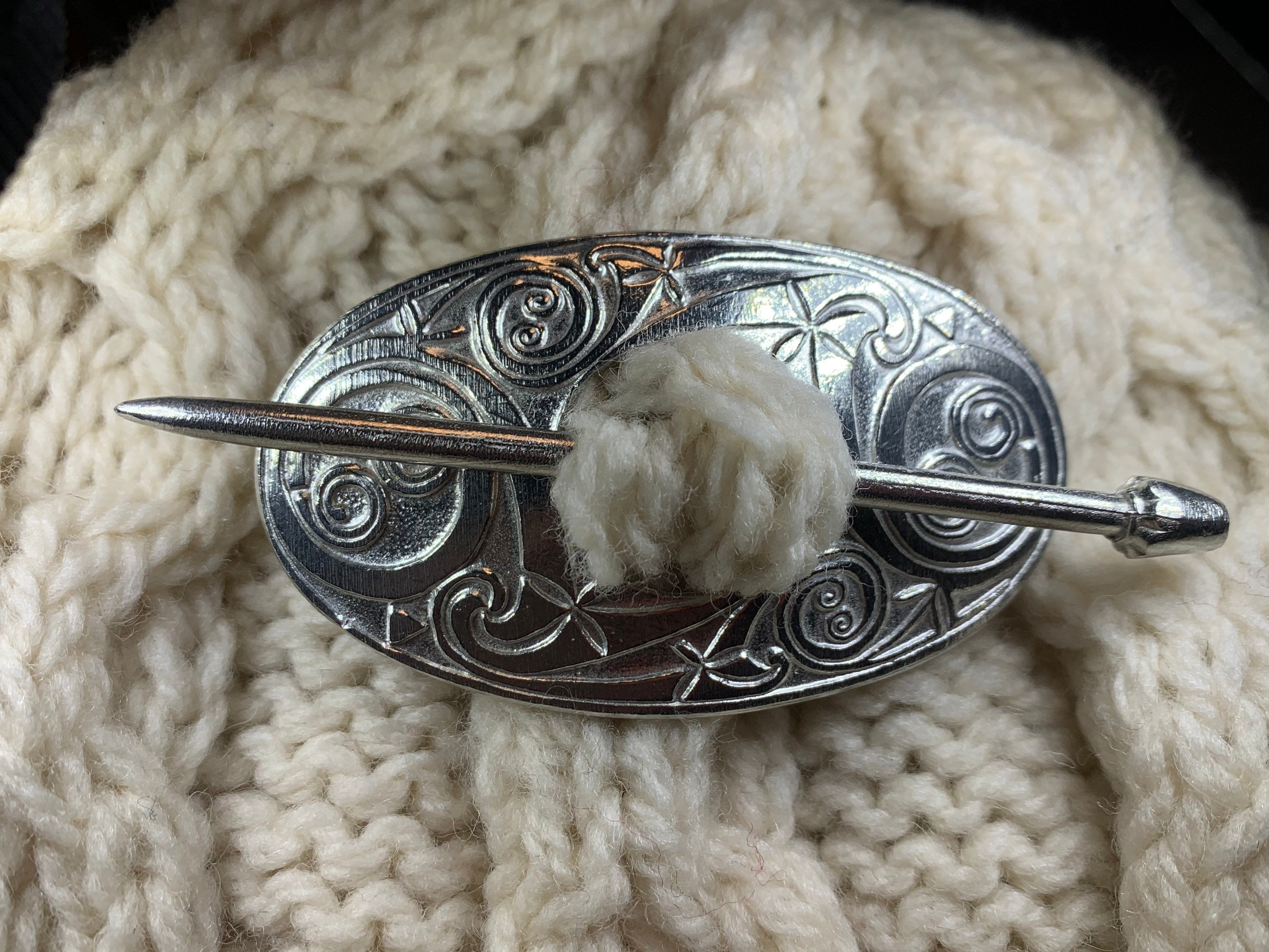 Celtic Oval Scarf Ring