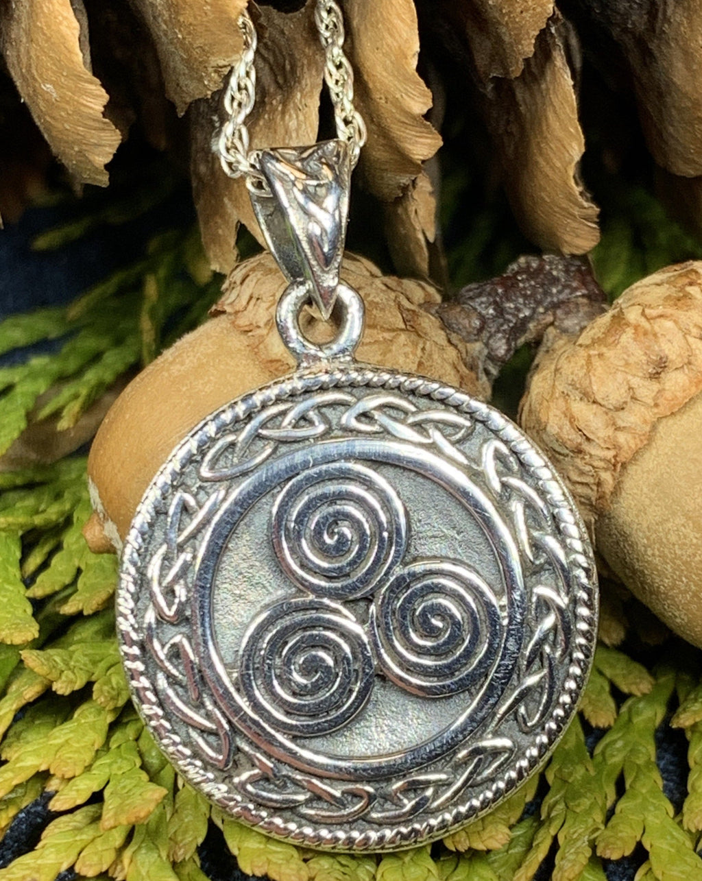 Ancient Echo Celtic Spiral Necklace