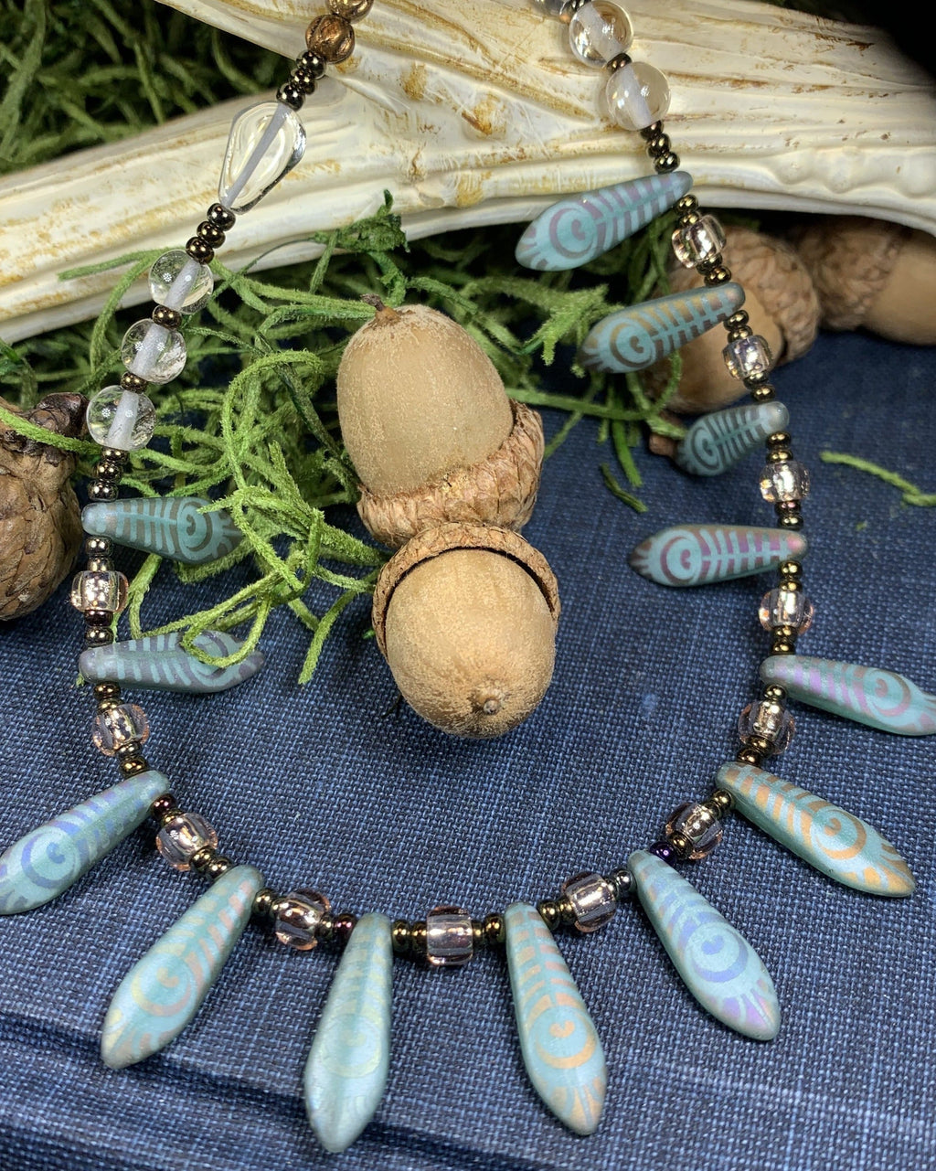 Peacock Crystal Necklace