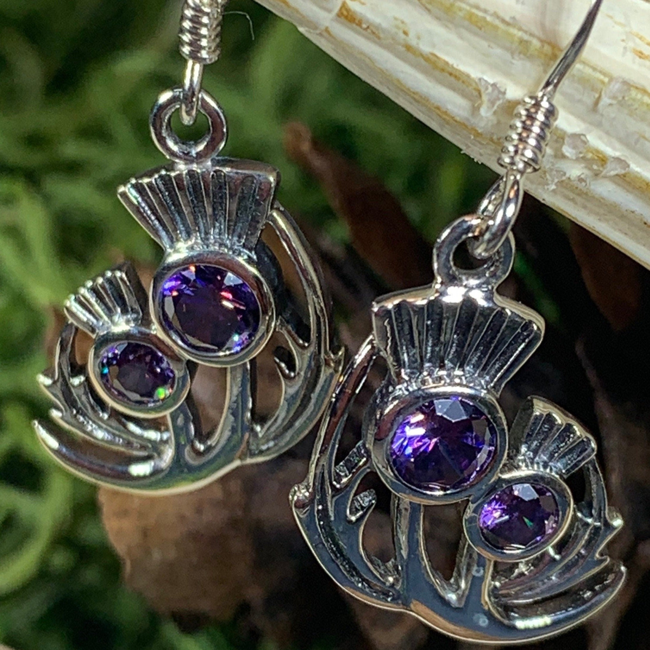 Bonnie Thistle Amethyst Earrings