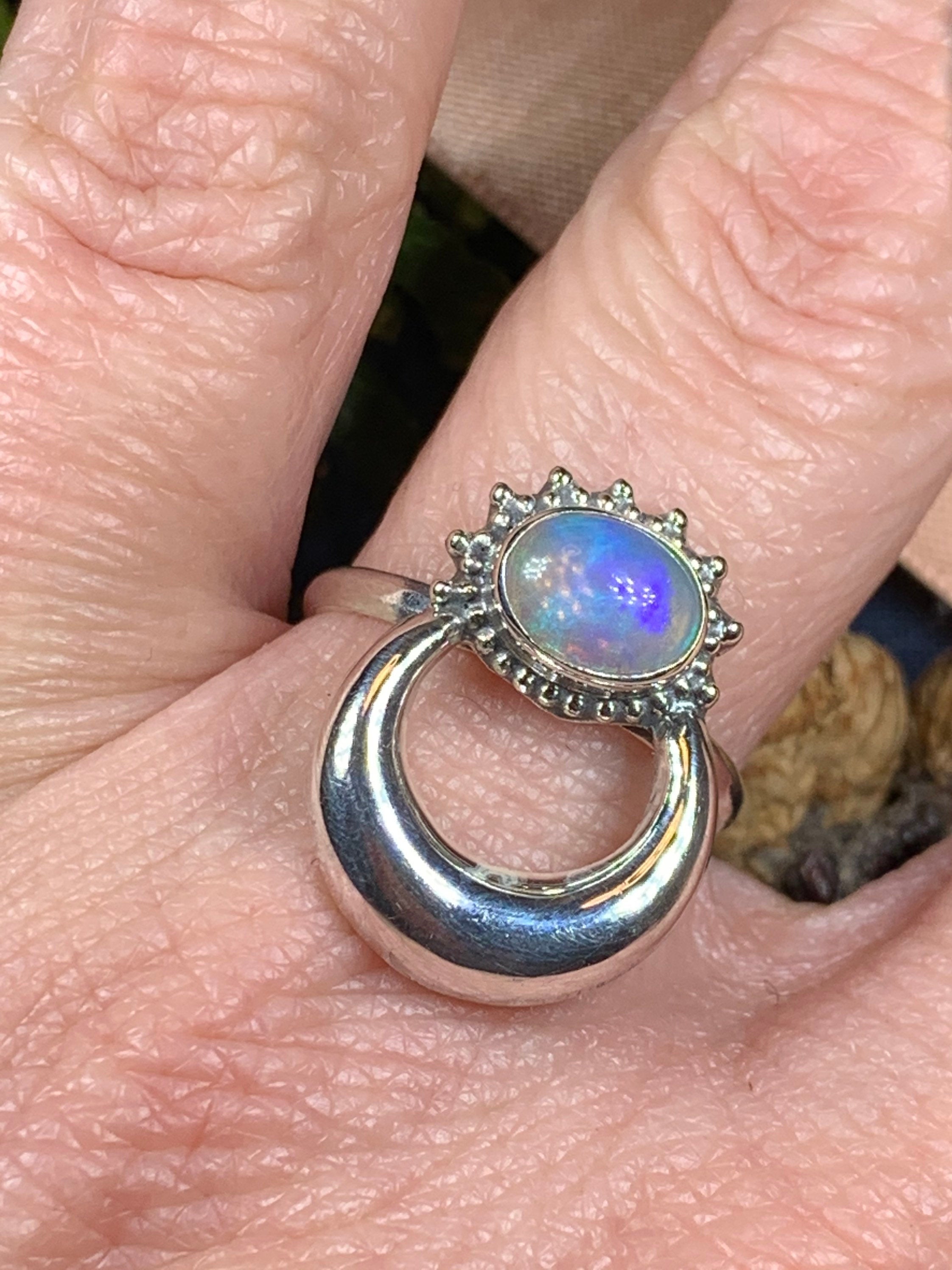 Radiant Crescent Moon Ring