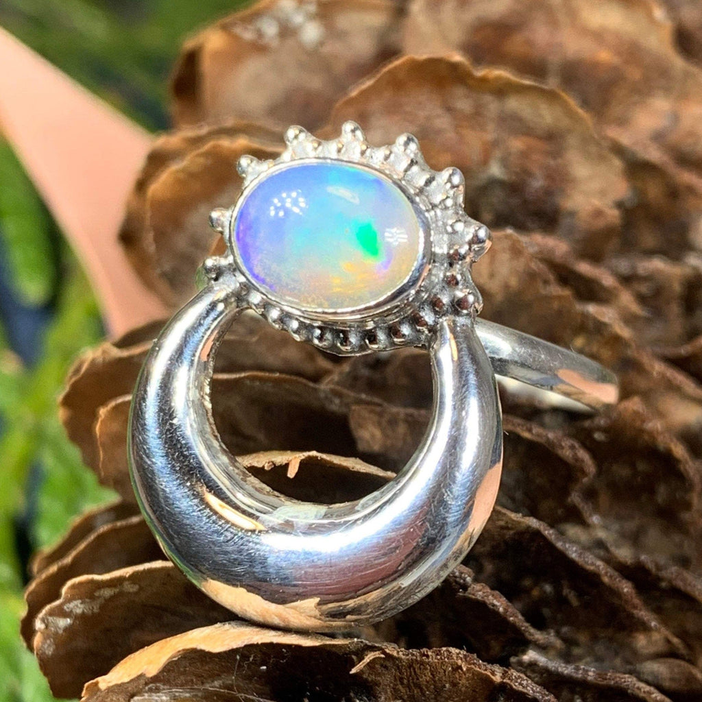 Radiant Crescent Moon Ring