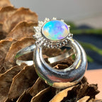 Radiant Crescent Moon Ring
