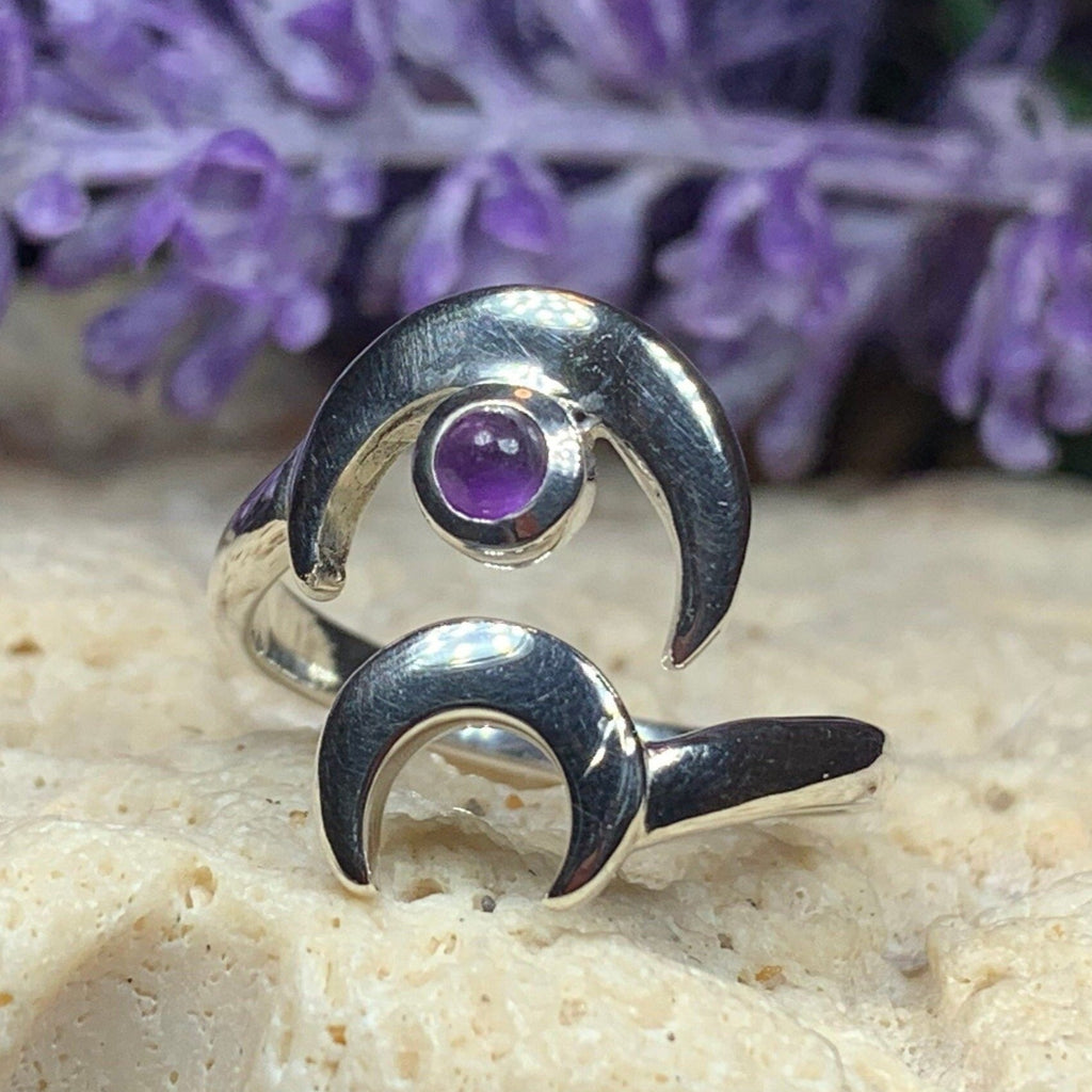 Double Crescent Moon Ring