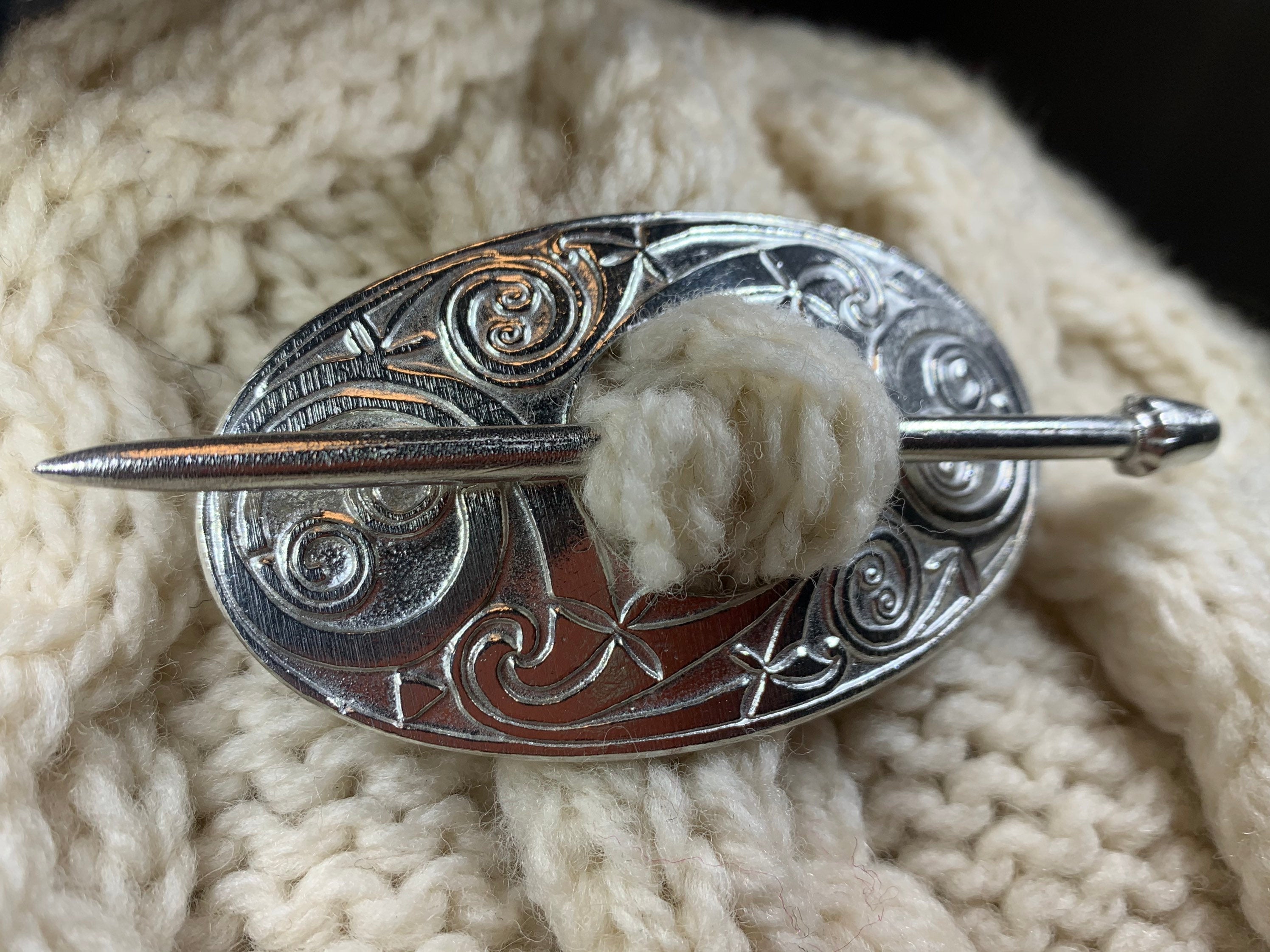 Celtic Oval Scarf Ring