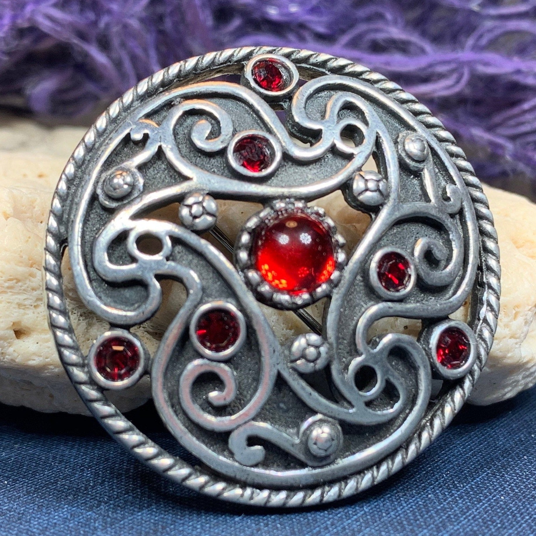 Ancient Spirals Celtic Knot Brooch