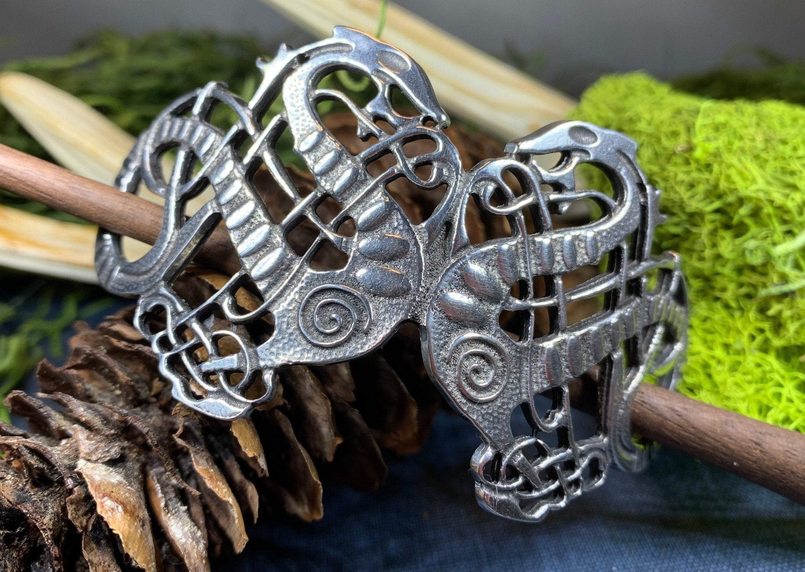 Celtic Dragon Hair Slide