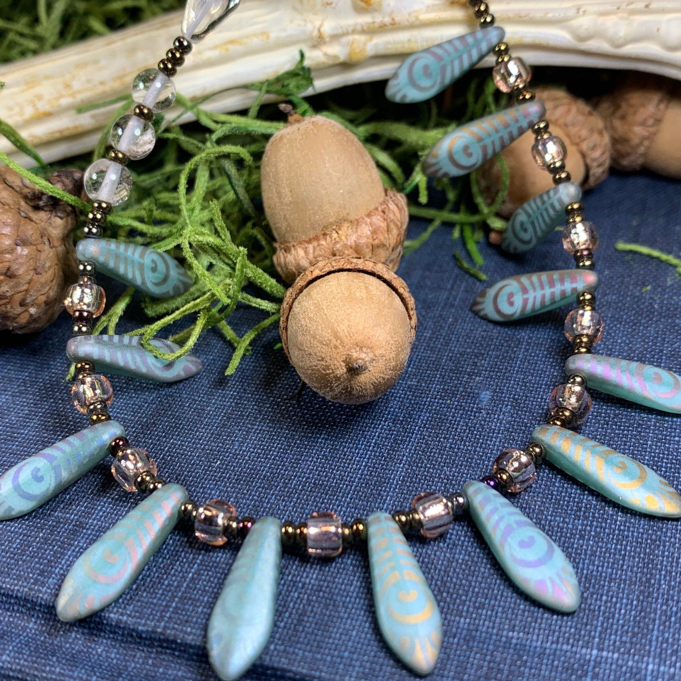 Peacock Crystal Necklace