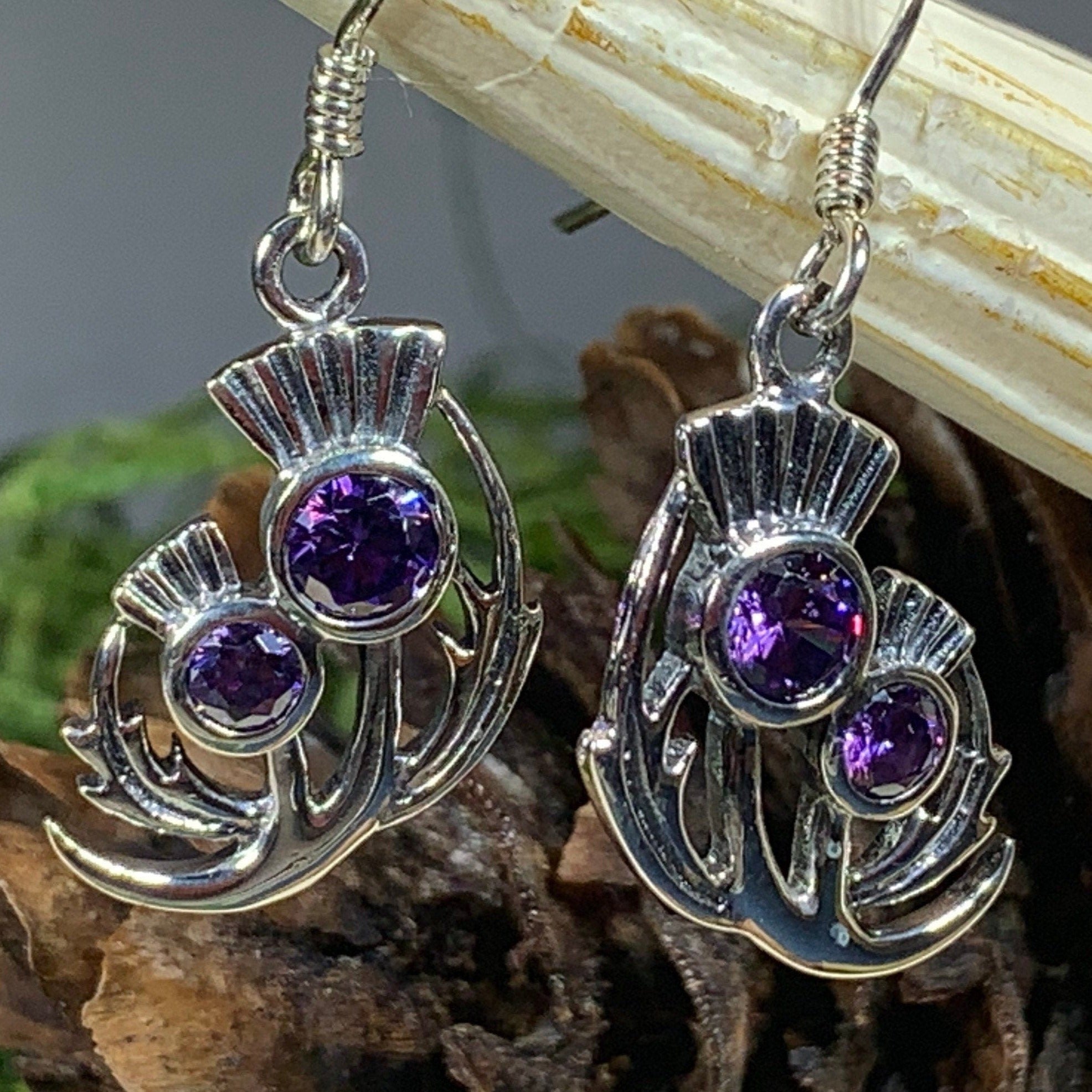 Bonnie Thistle Amethyst Earrings