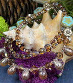 Golden Lotus Crystal Necklace