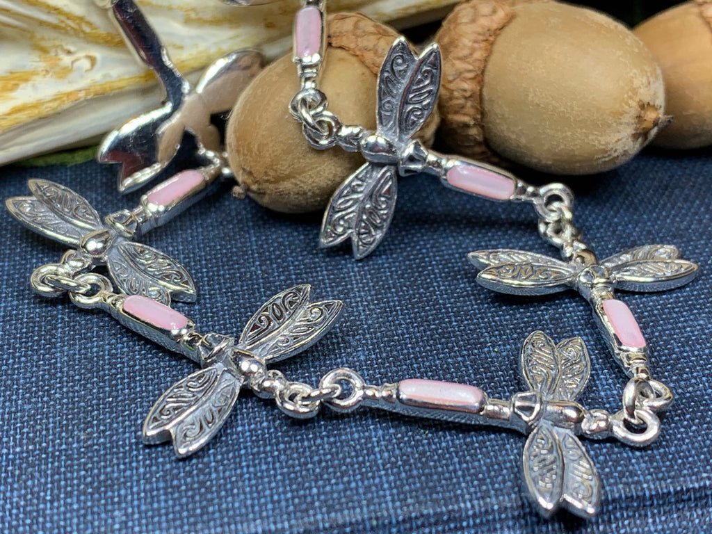 Pink Dragonfly Bracelet