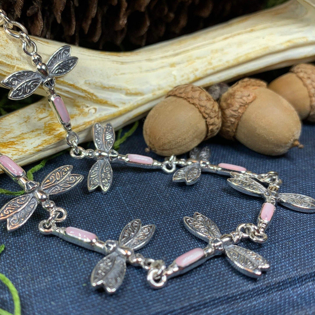 Pink Dragonfly Bracelet