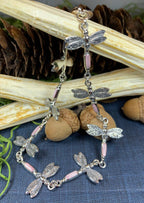 Pink Dragonfly Bracelet