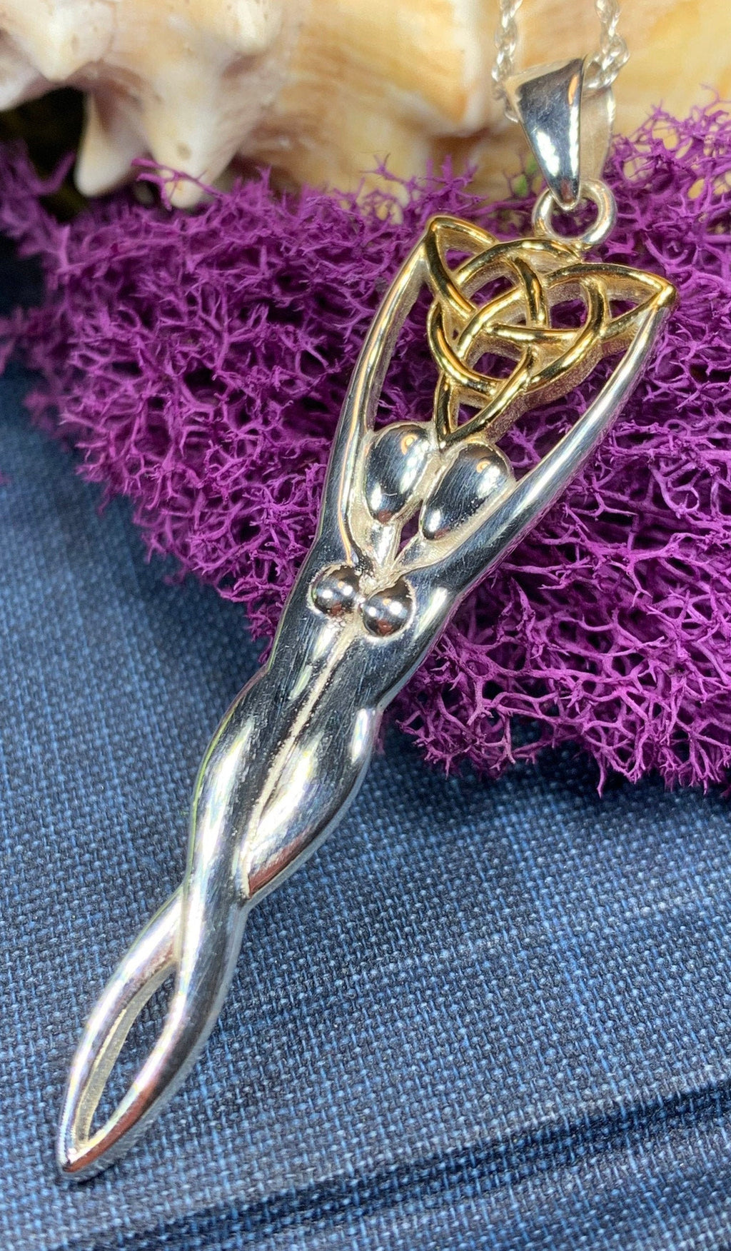 Double Danu Goddess Necklace