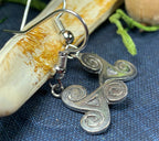 Pewter Triple Spiral Earrings