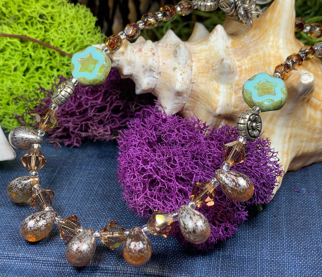 Golden Lotus Crystal Necklace