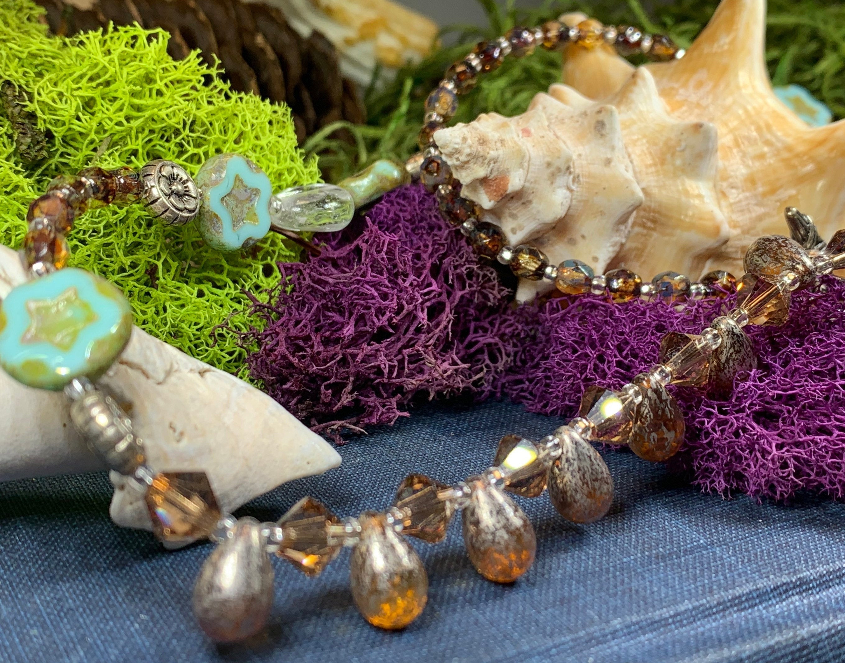 Golden Lotus Crystal Necklace