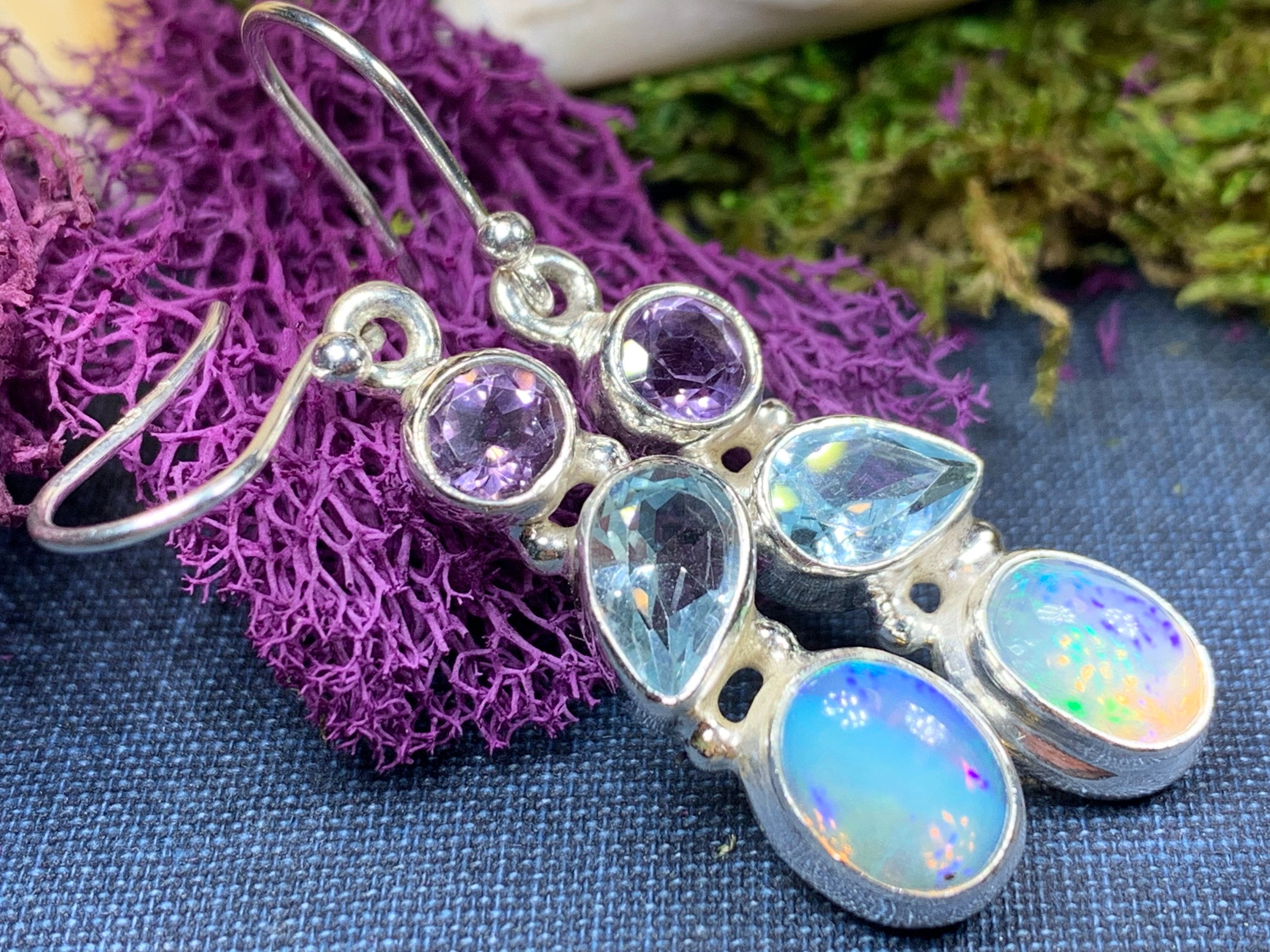 Celtic Twilight Opal Earrings