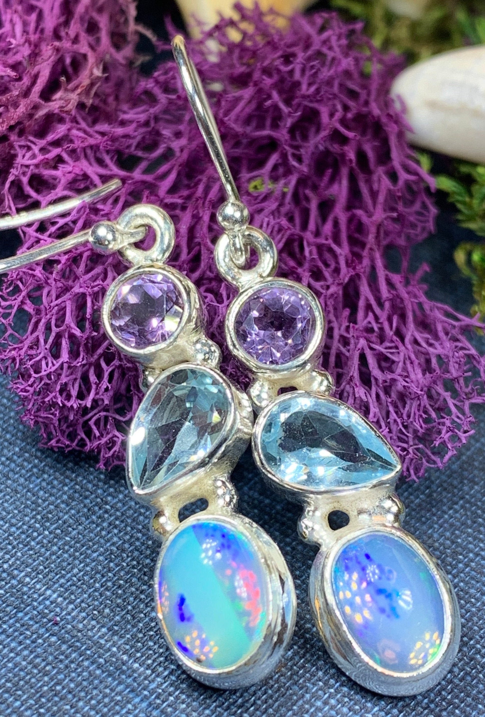Celtic Twilight Opal Earrings