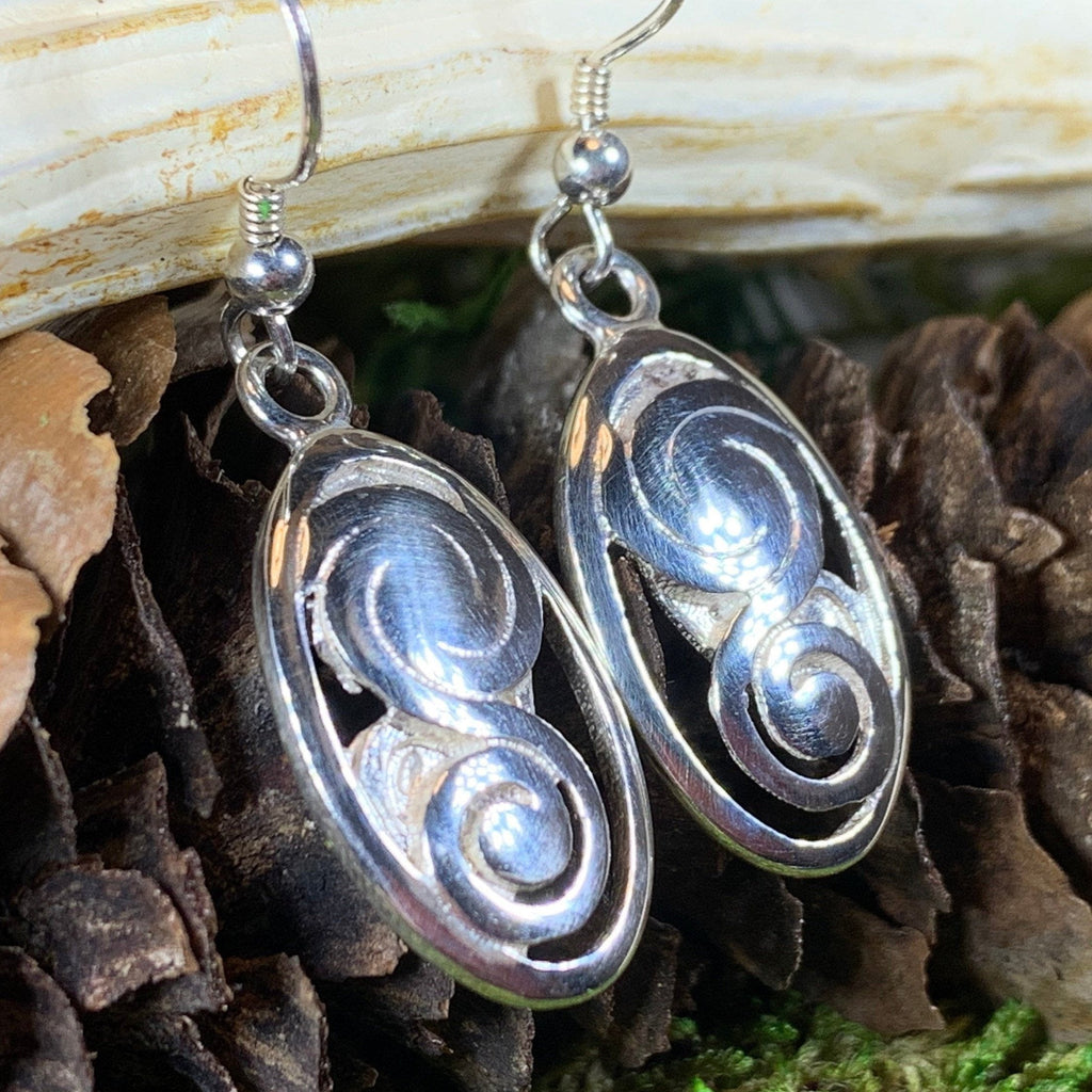 Ancient Echo Celtic Spiral Earrings
