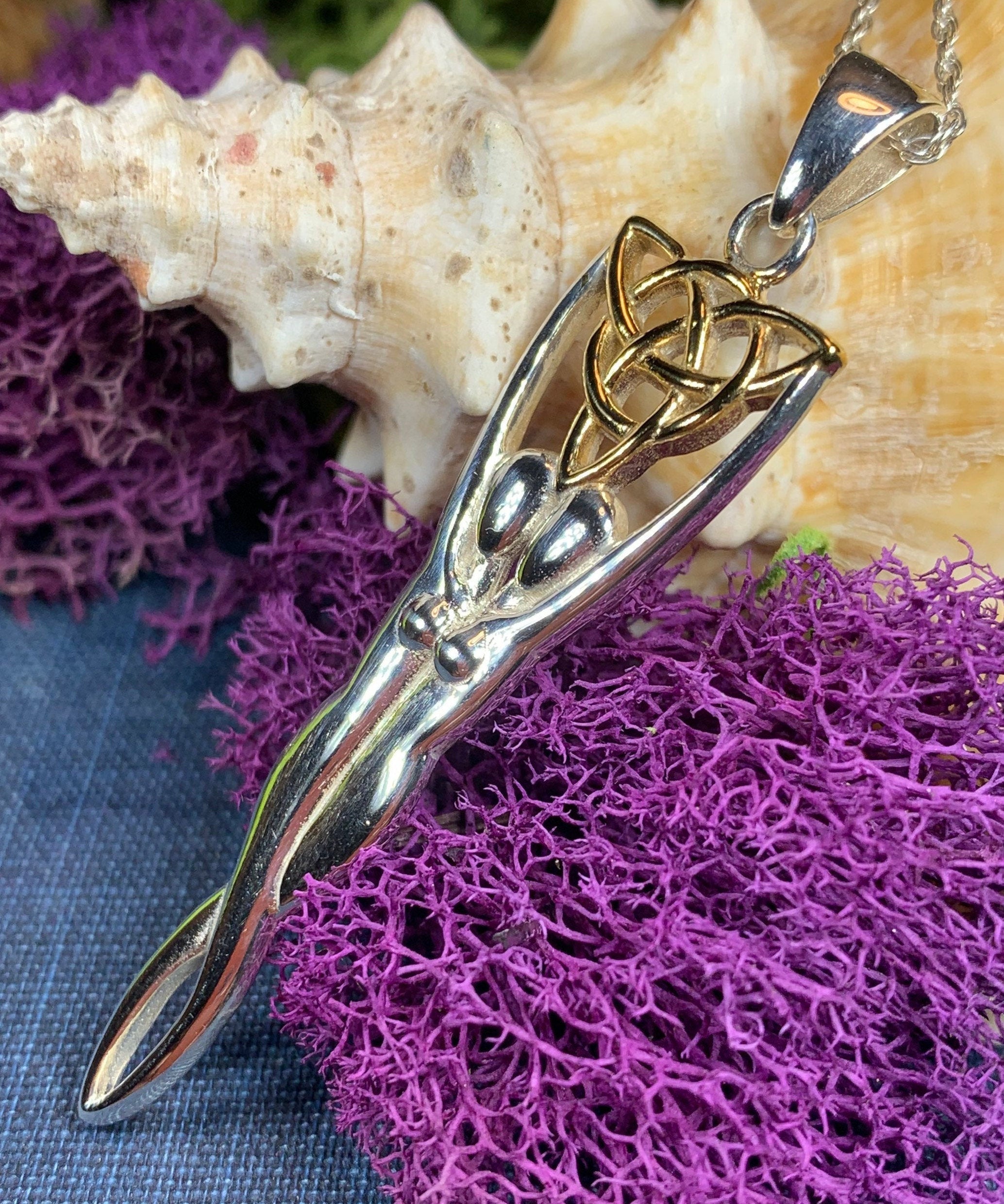 Double Danu Goddess Necklace