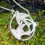 Long Peace Doves Necklace