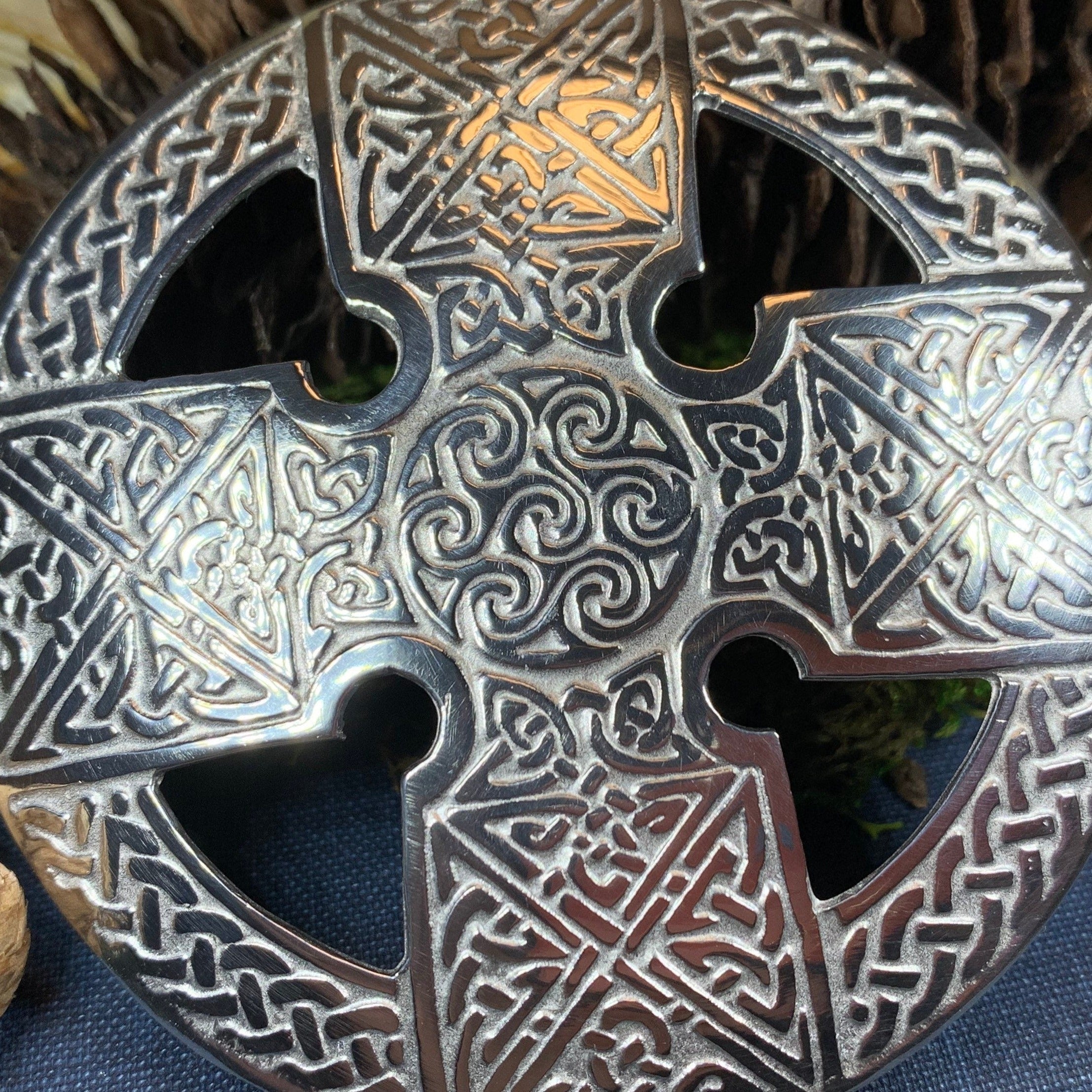 Bold Celtic Cross Brooch