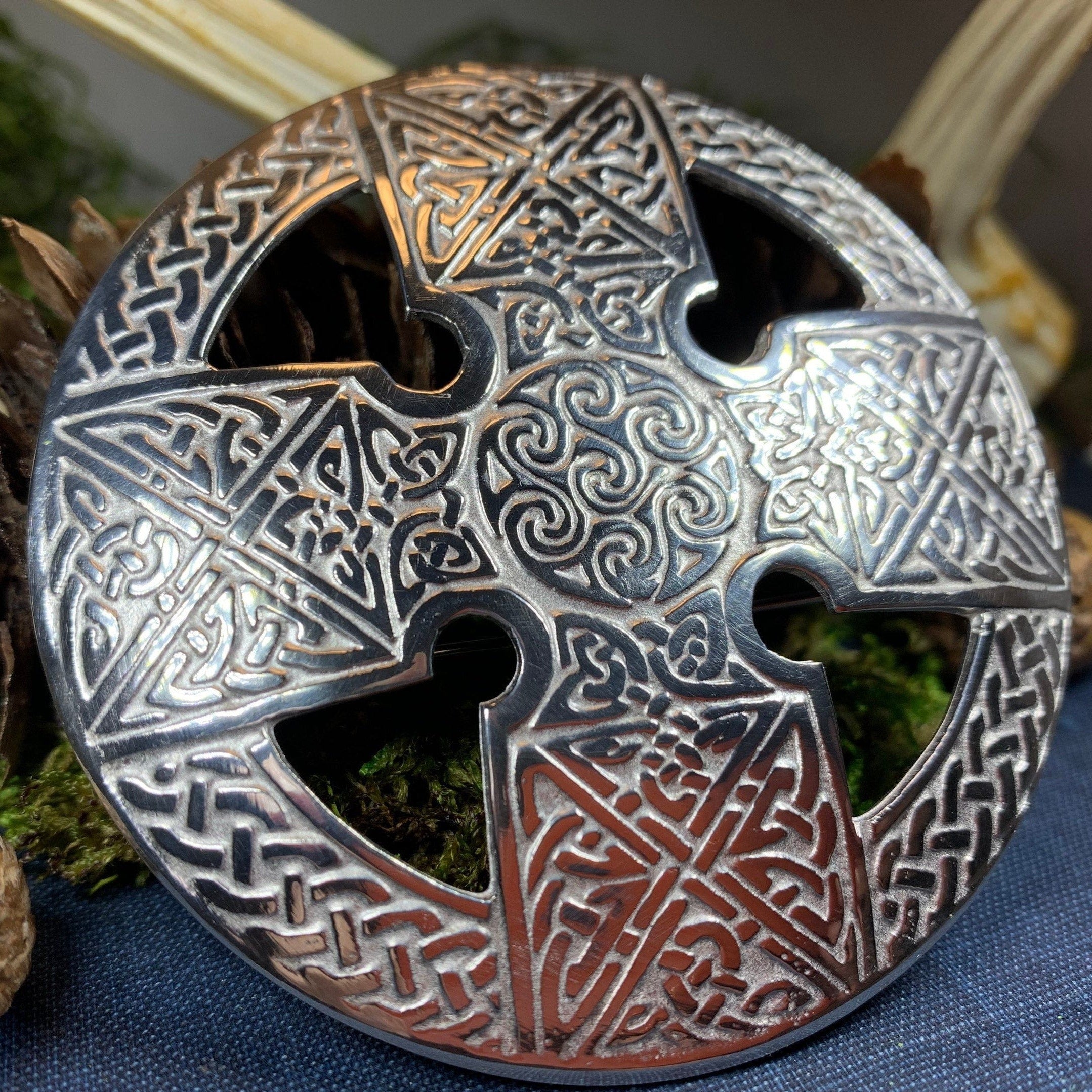 Bold Celtic Cross Brooch
