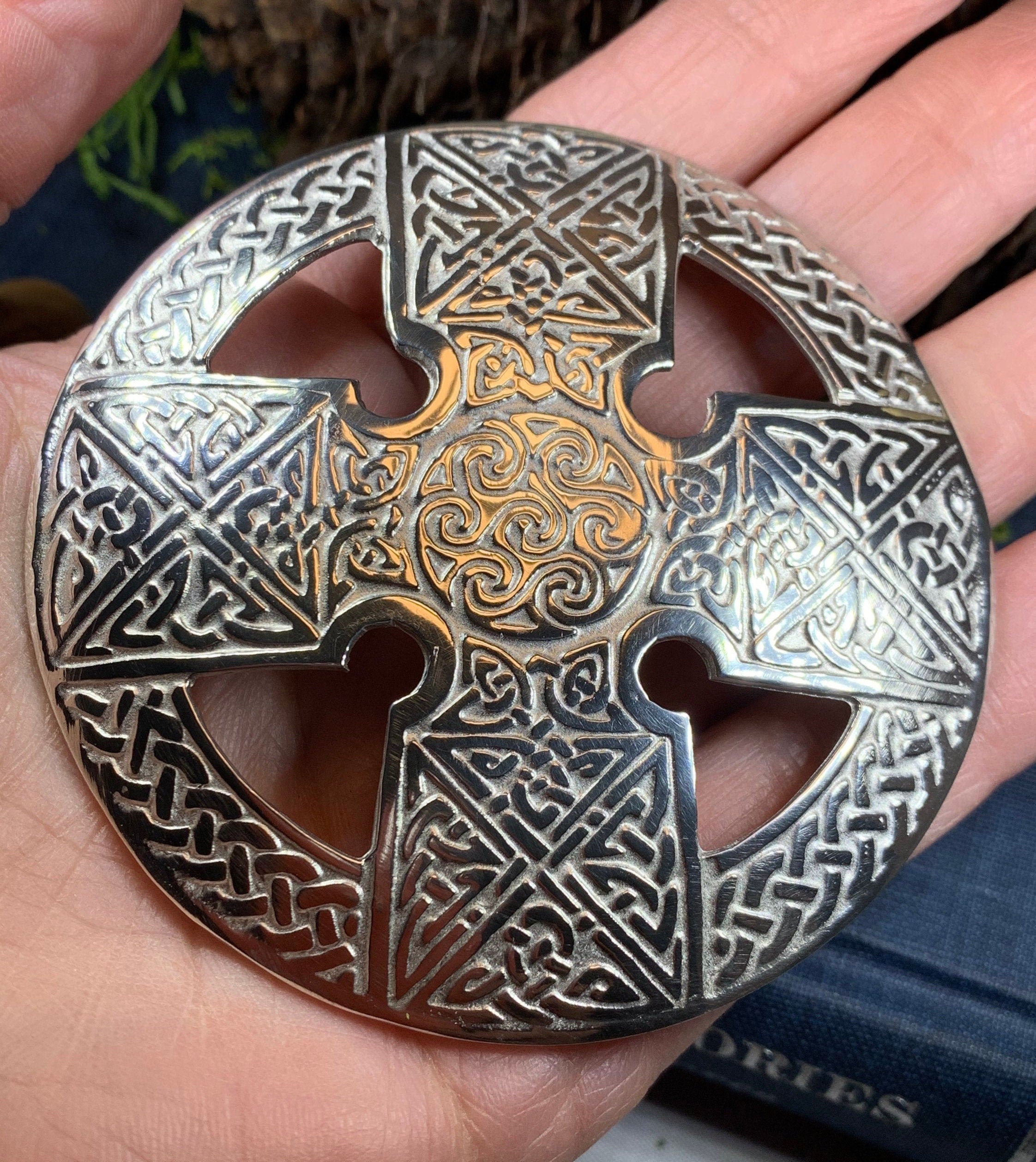 Bold Celtic Cross Brooch