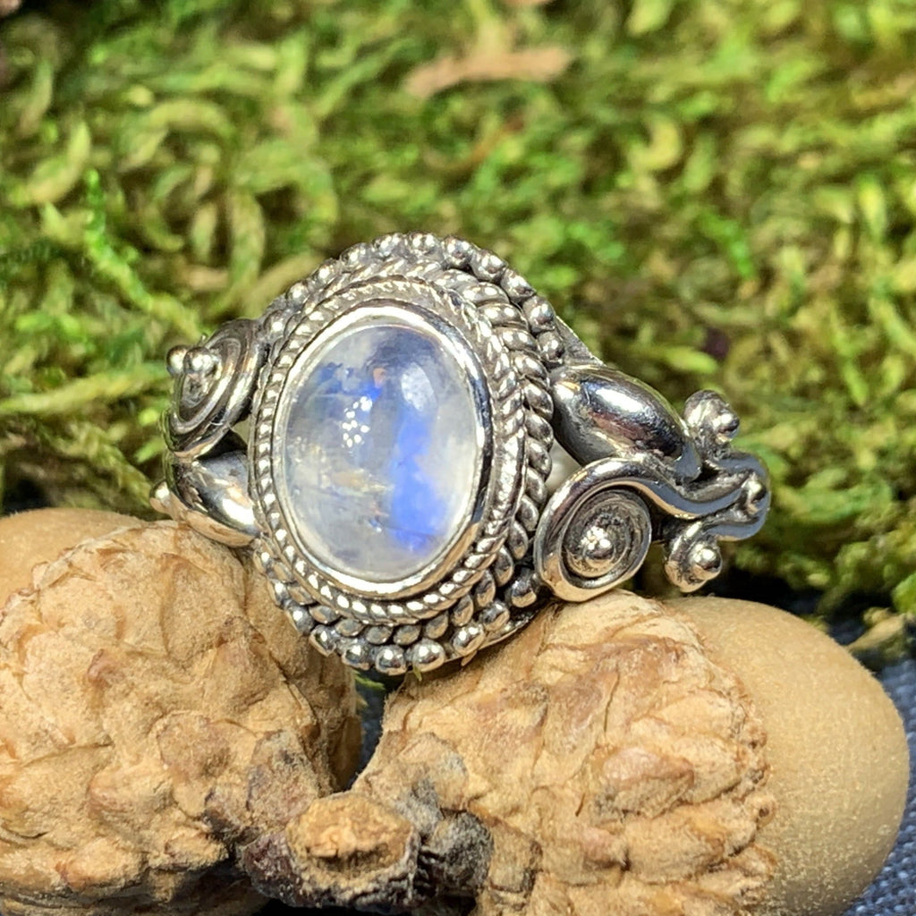 Celtic Vines Moonstone Ring