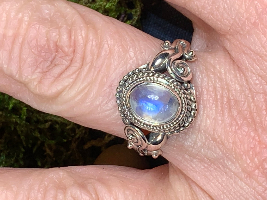 Celtic Vines Moonstone Ring