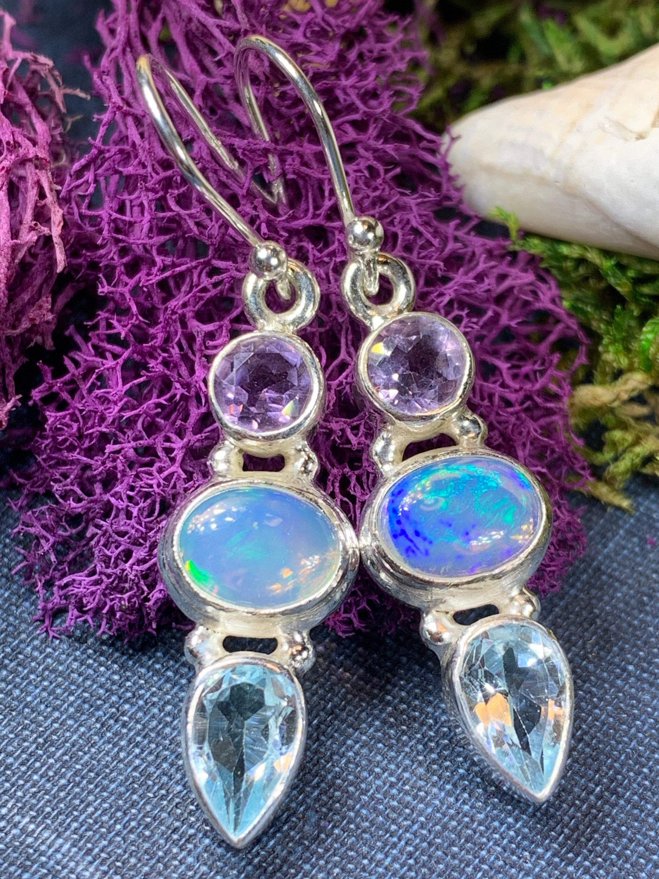 Celtic Twilight Opal Earrings