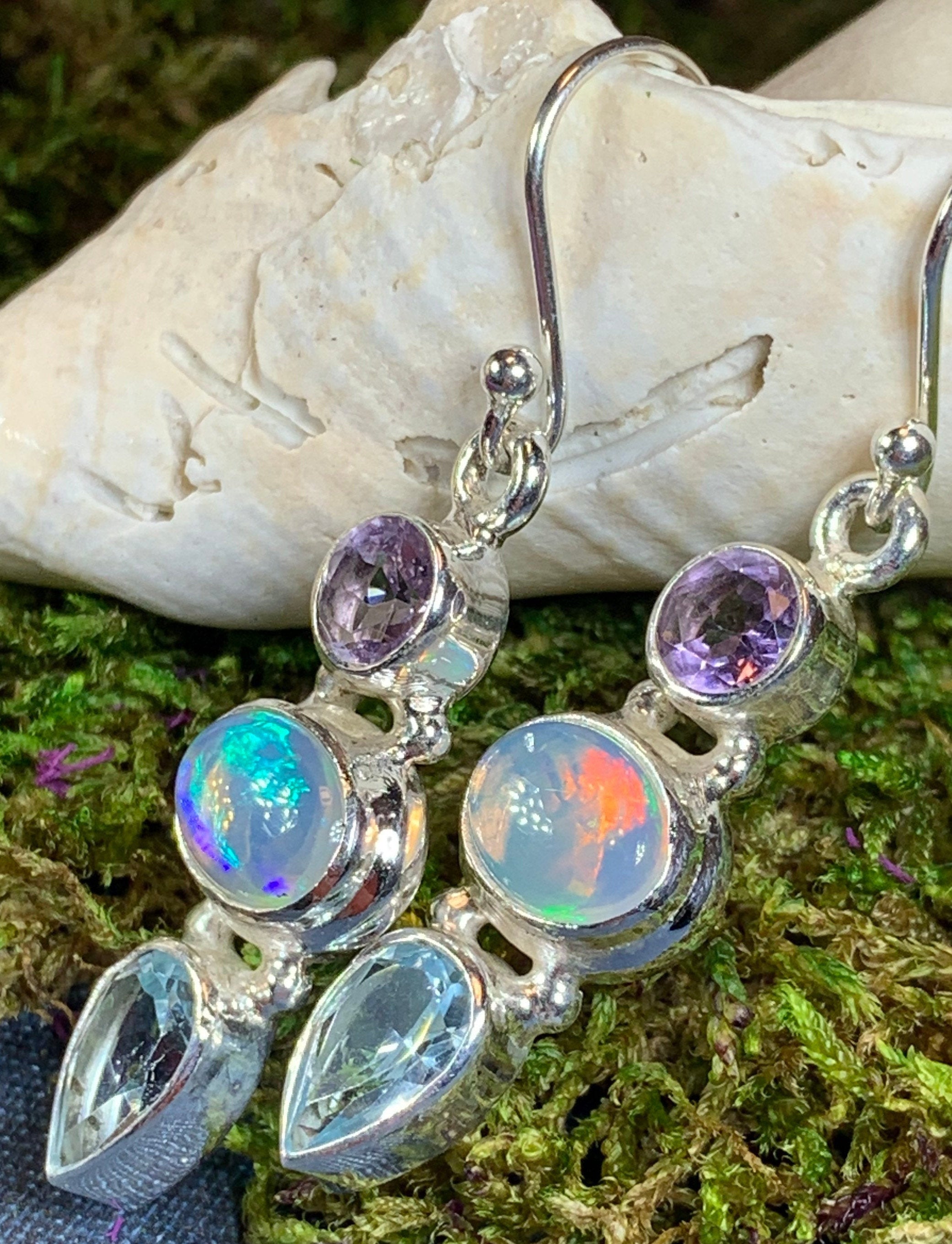 Celtic Twilight Opal Earrings