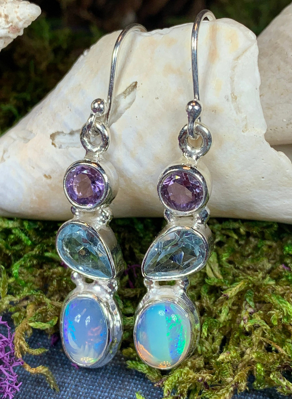 Celtic Twilight Opal Earrings