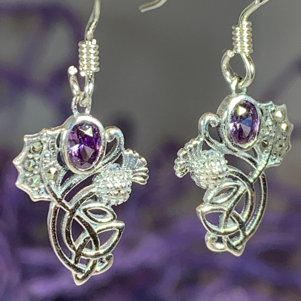 Marcasite Thistle Earrings