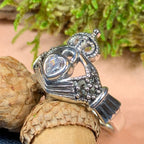 Devotion Marcasite Claddagh Ring