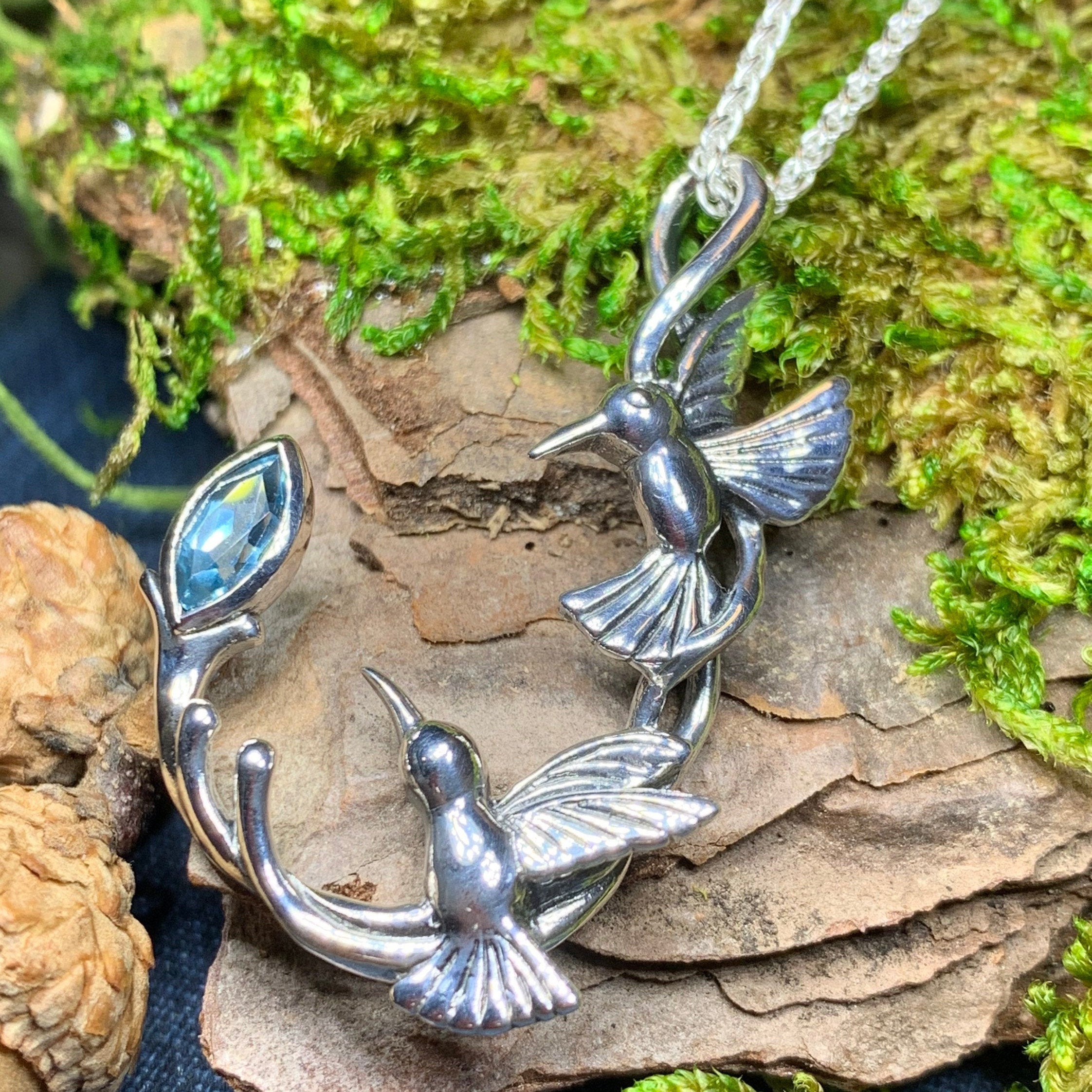 Celtic Hummingbird Necklace