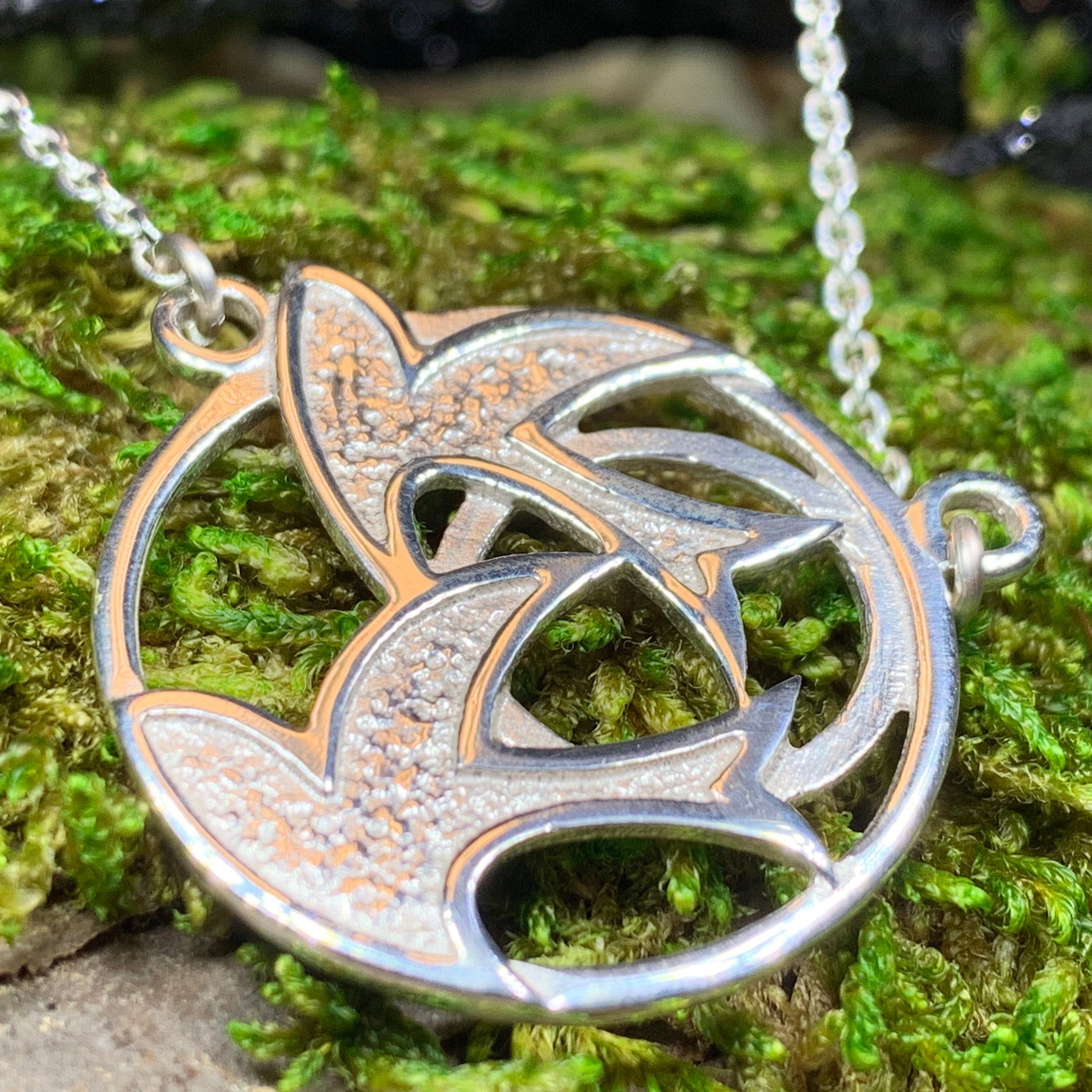 Long Peace Doves Necklace