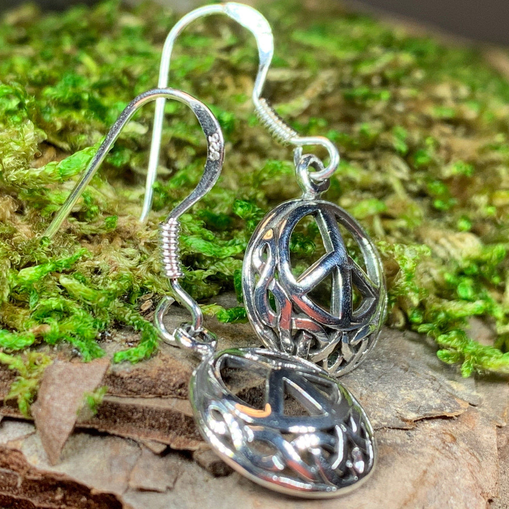 Celtic Peace Sign Earrings