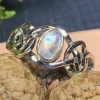 Celeste Celtic Knot Moonstone Ring