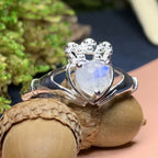 Cherish Moonstone Claddagh Ring