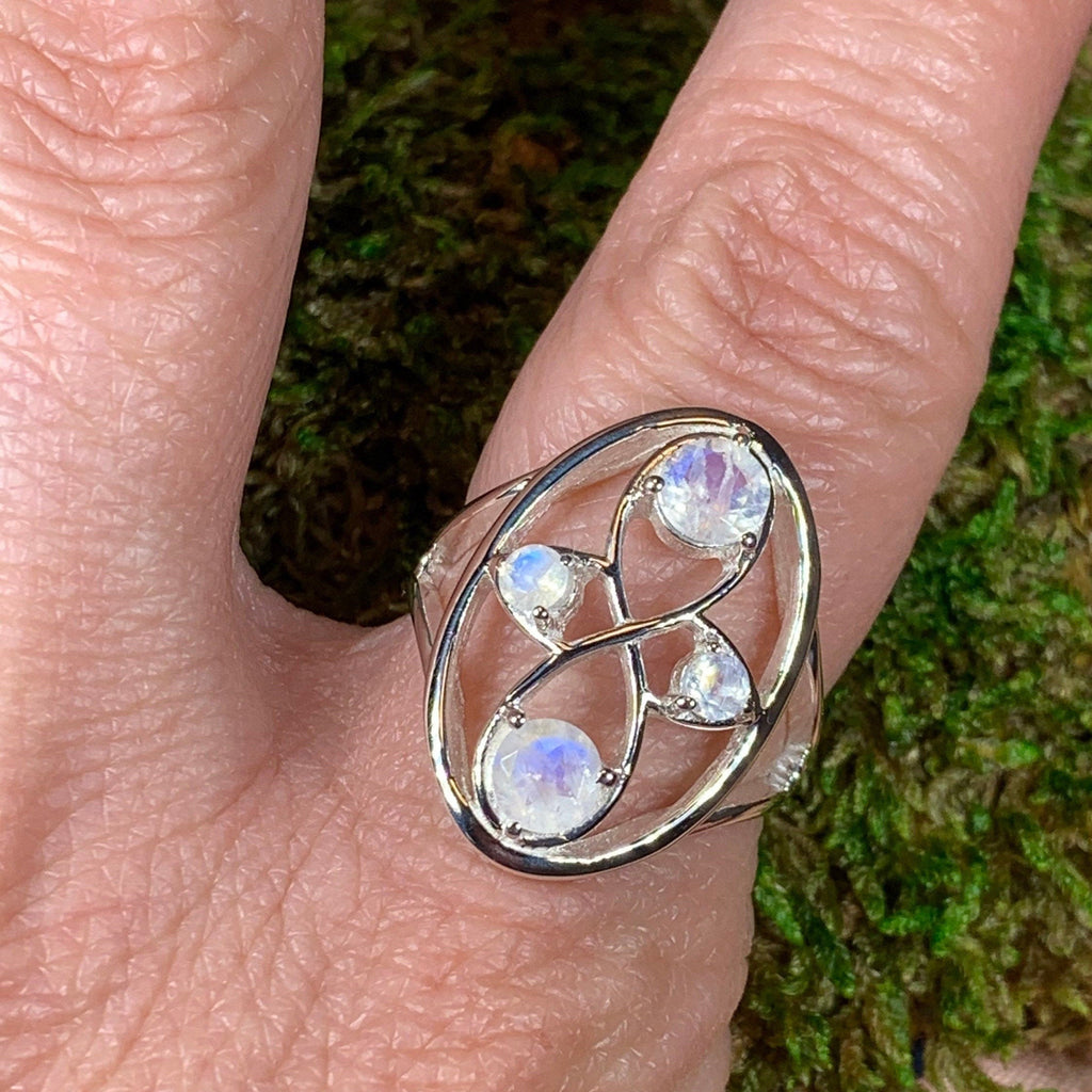 Moonstone Infinity Ring