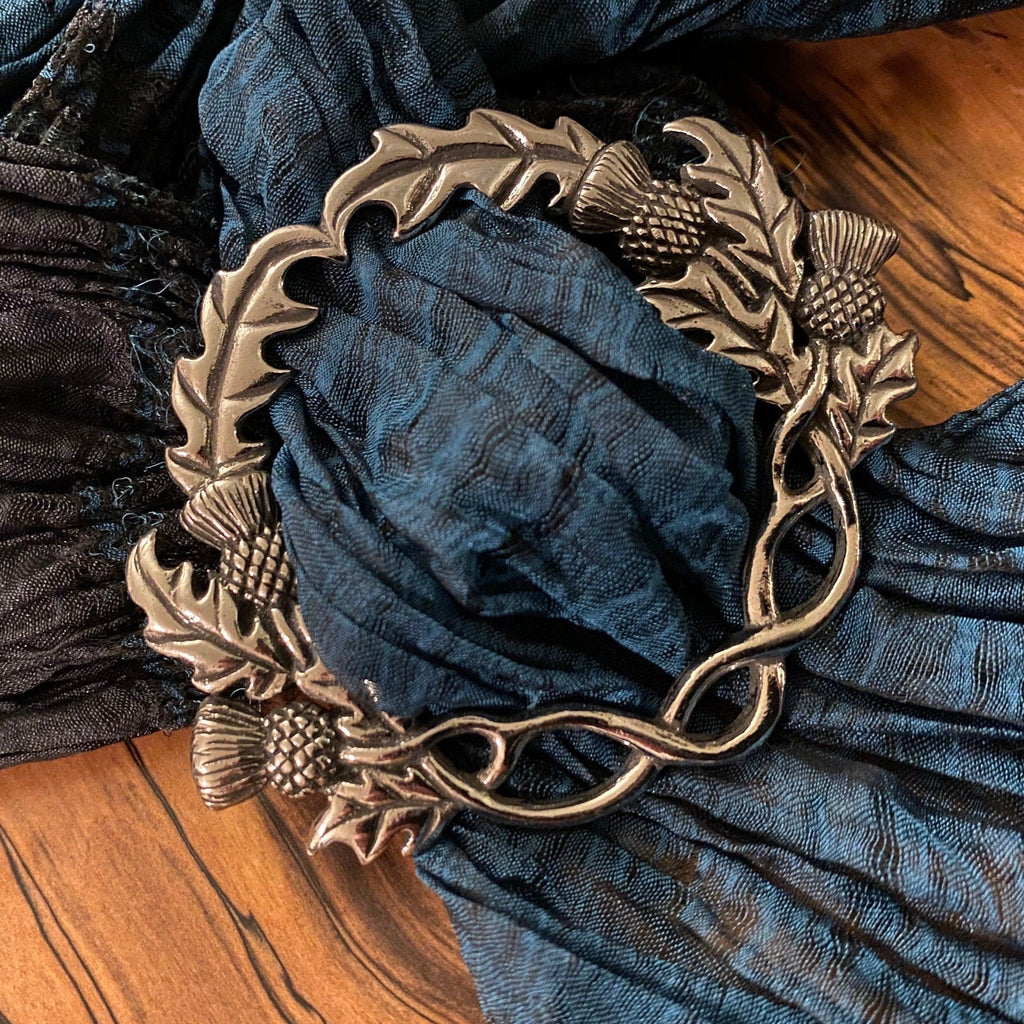 Scottish Thistle Pewter Scarf Ring