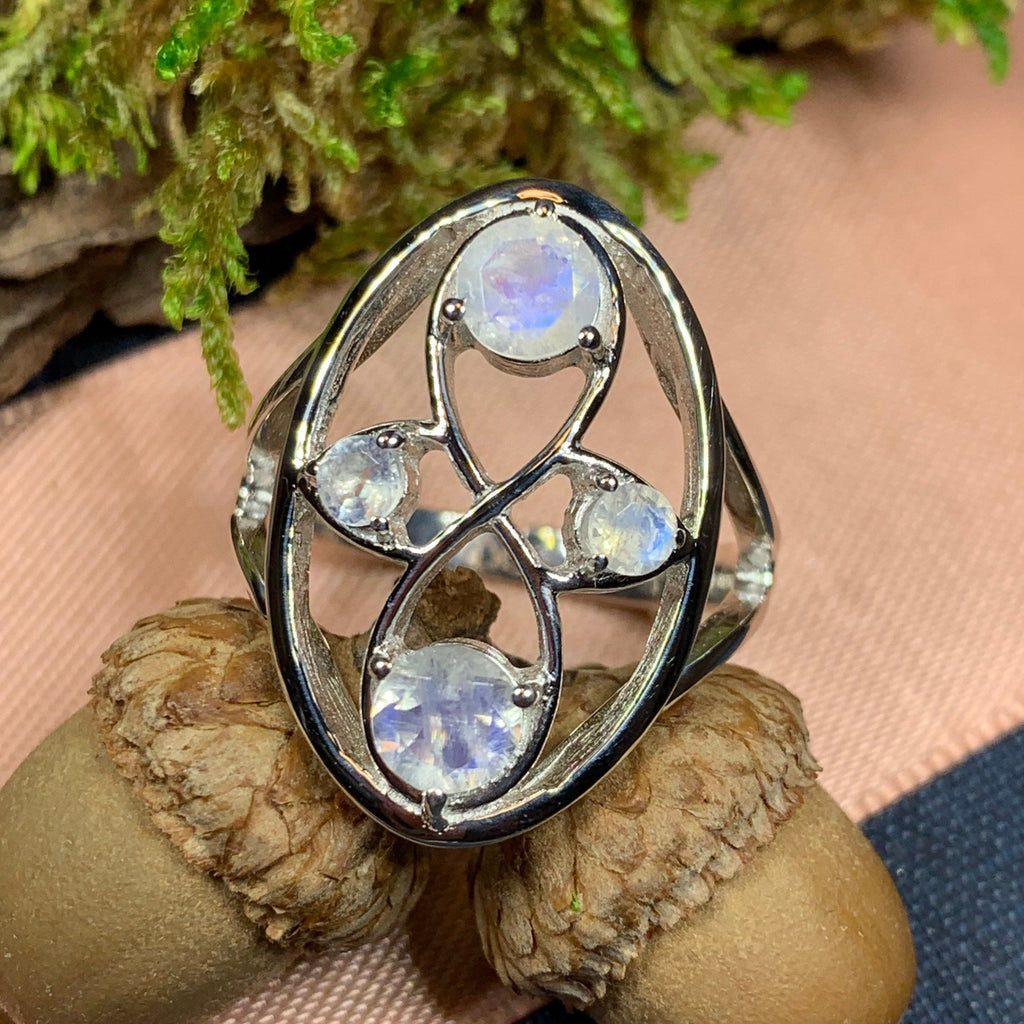 Moonstone Infinity Ring