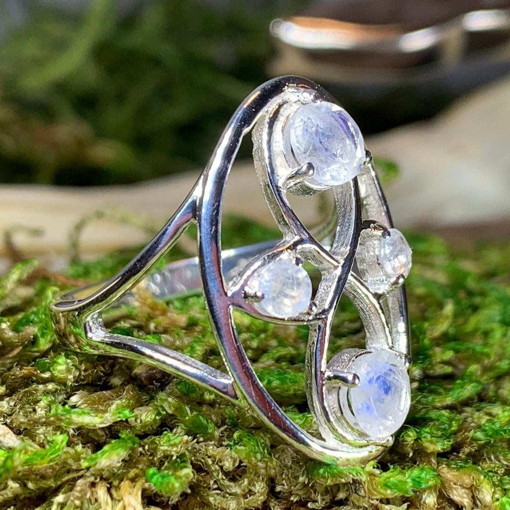 Moonstone Infinity Ring