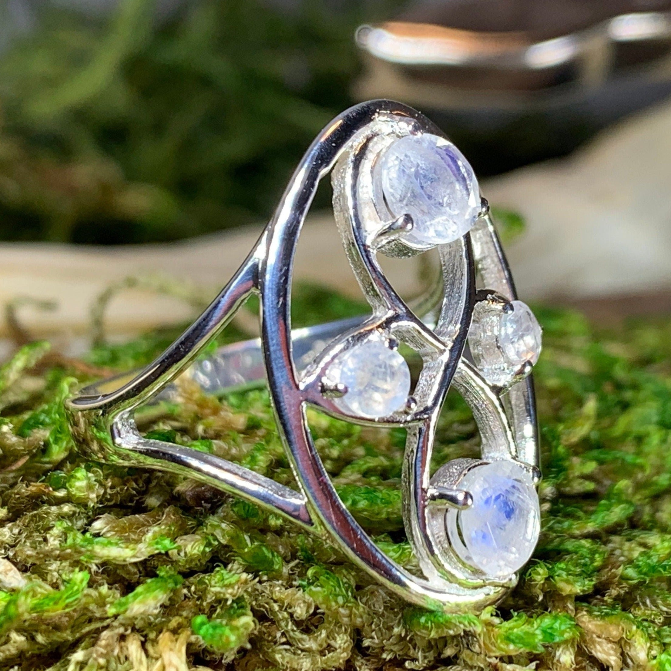 Moonstone Infinity Ring