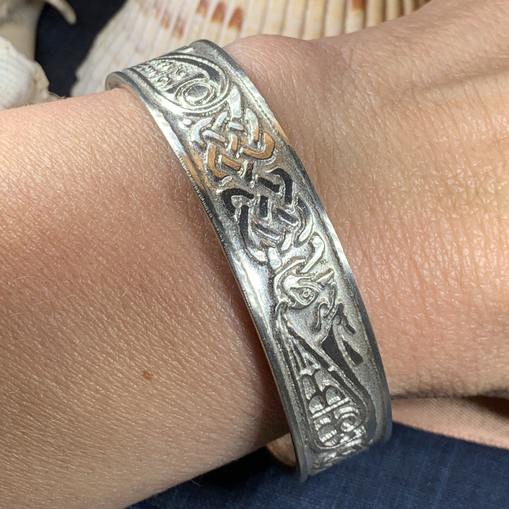 Celtic Raven Cuff Bracelet