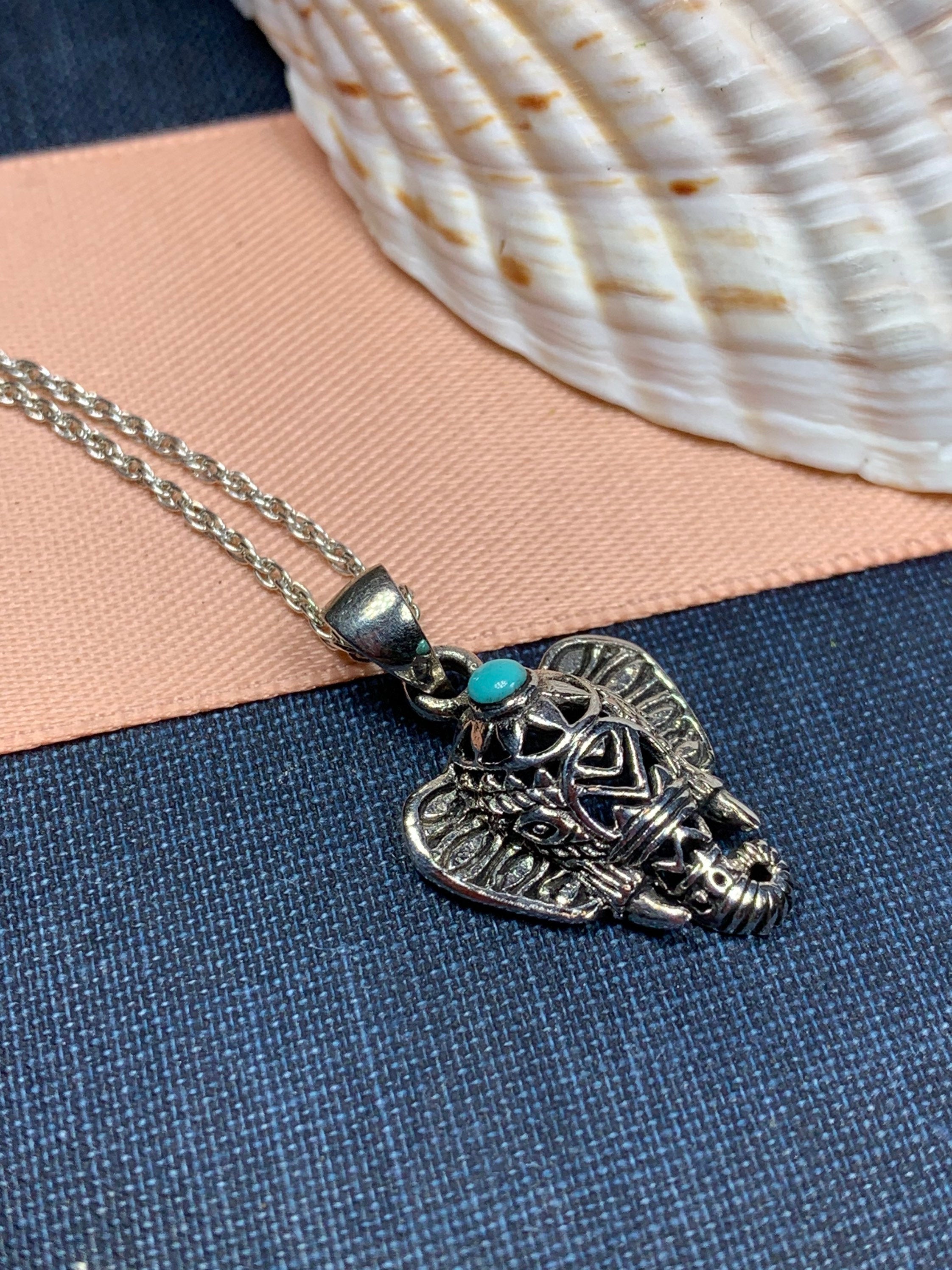 Turquoise Elephant Necklace