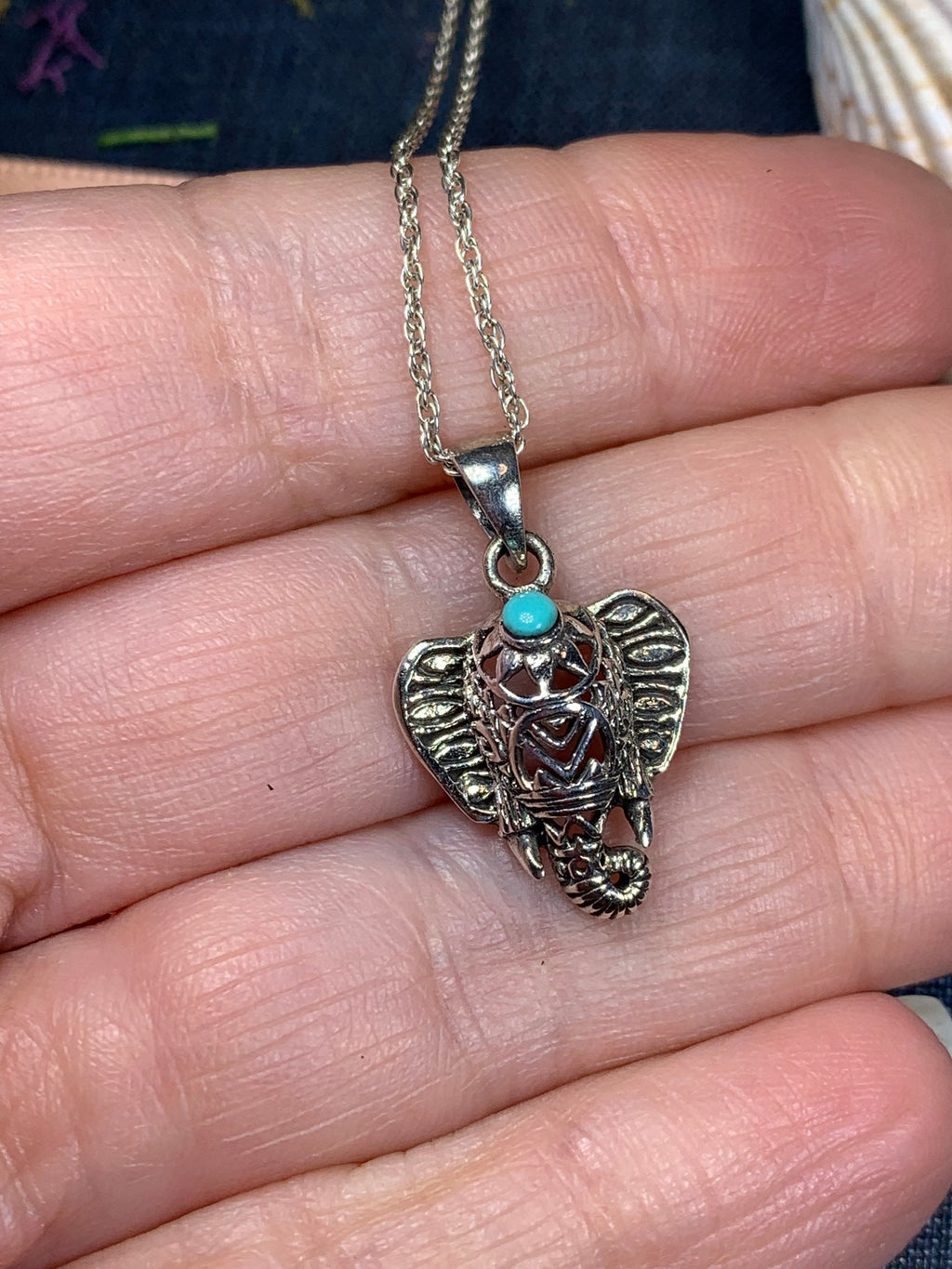 Turquoise Elephant Necklace