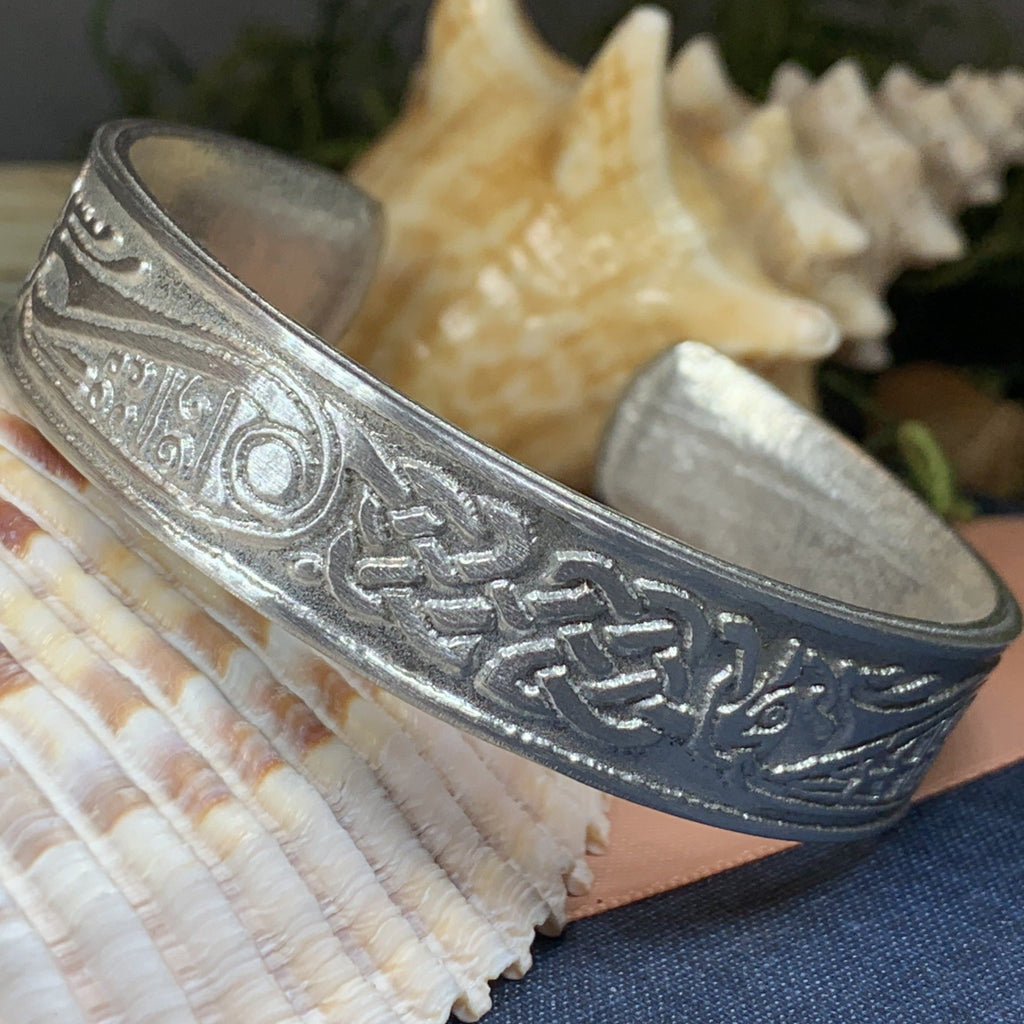 Celtic Raven Cuff Bracelet
